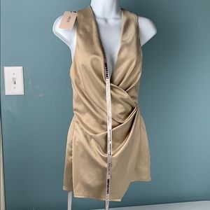 NWT House of CB London Romper XS Gold